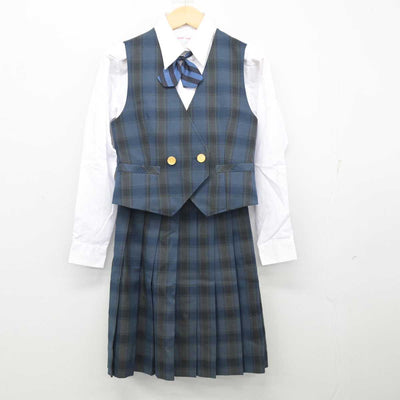 【中古】埼玉県 入間向陽高等学校 女子制服 5点 (ブレザー・ベスト・シャツ・スカート) sf055039