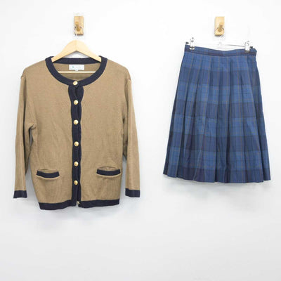 【中古】福岡県 福岡女子高等学校 女子制服 2点 (ニット・スカート) sf055043