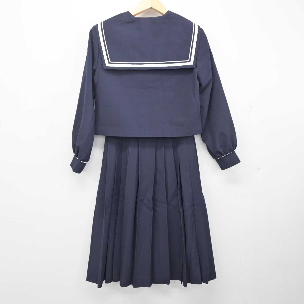 【中古】静岡県 神久呂中学校 女子制服 3点 (セーラー服・スカート) sf055052