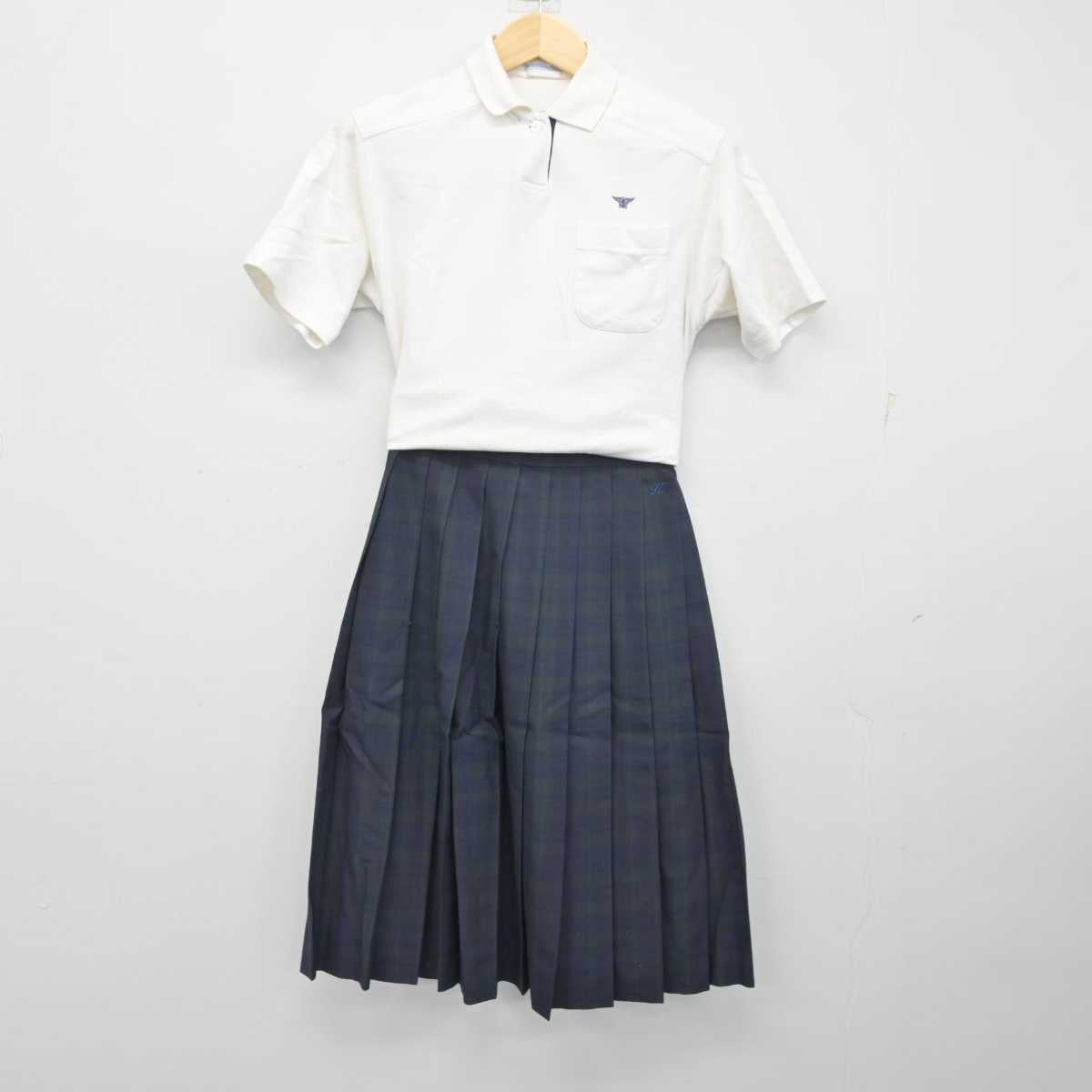 【中古】静岡県 浜松湖東高等学校 女子制服 2点 (シャツ・スカート) sf055061