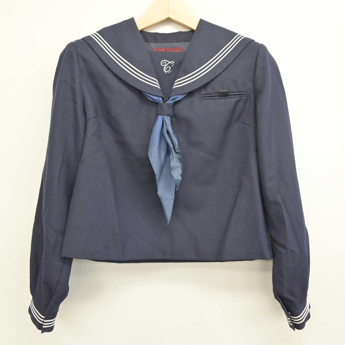 【中古】宮城県 富沢中学校 女子制服 3点 (セーラー服・スカート) sf055072