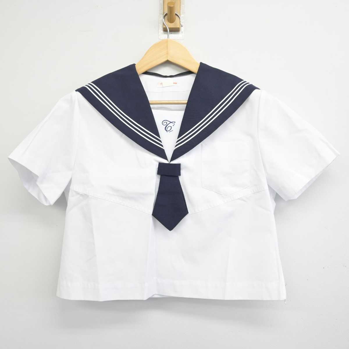 【中古】宮城県 富沢中学校 女子制服 2点 (セーラー服・スカート) sf055073
