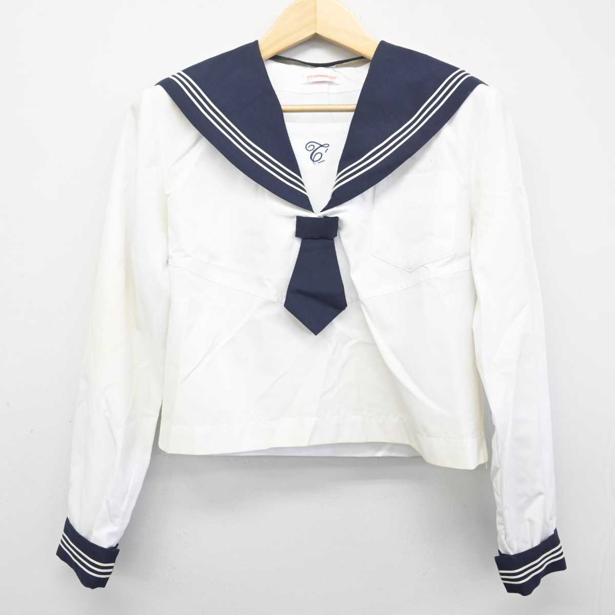 【中古】宮城県 富沢中学校 女子制服 2点 (ニット・セーラー服) sf055074