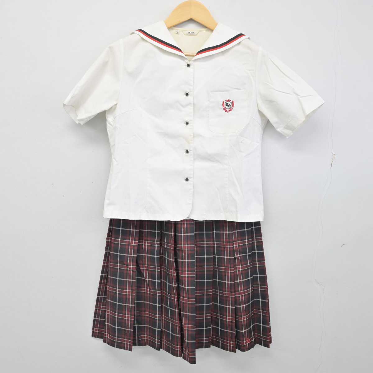 【中古】愛知県 豊田大谷高等学校 女子制服 2点 (セーラー服・スカート) sf055077