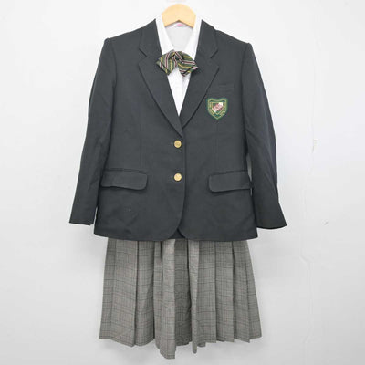 【中古】栃木県 桑中学校 女子制服 4点 (ブレザー・シャツ・スカート) sf055092