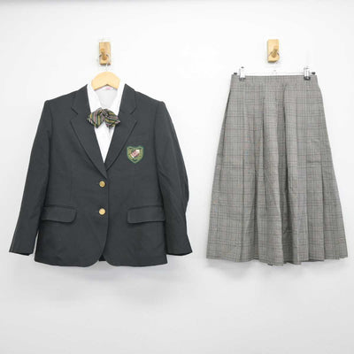 【中古】栃木県 桑中学校 女子制服 4点 (ブレザー・シャツ・スカート) sf055092