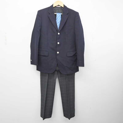 【中古】 クラーク記念国際高等学校  男子制服 4点 (ブレザー・ニット・ズボン) sf055098