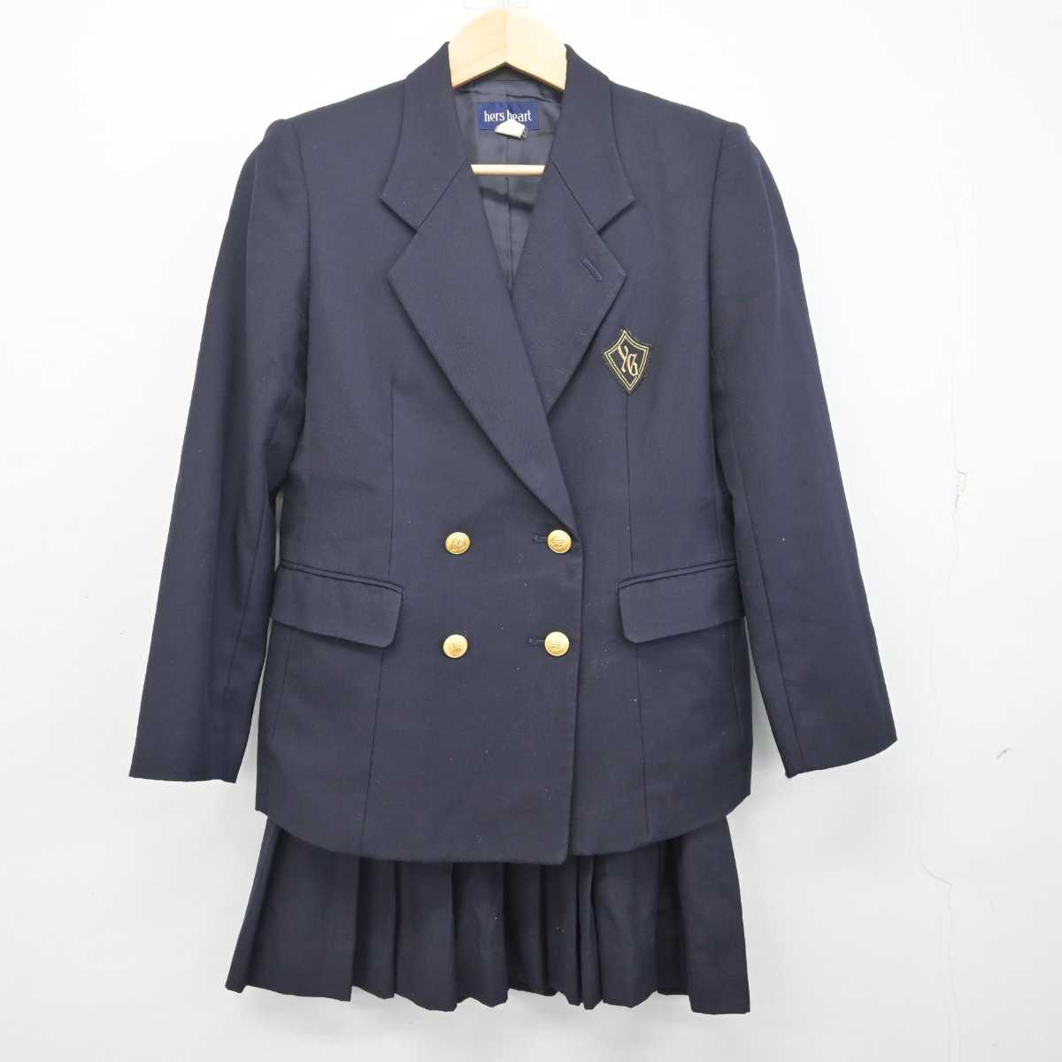 【中古】神奈川県 横浜女学院高等学校 女子制服 2点 (ブレザー・スカート) sf055102