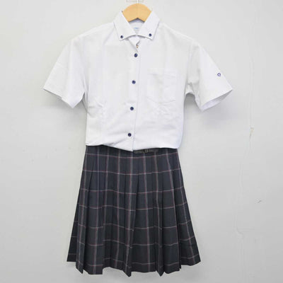 【中古】東京都 日本体育大学荏原高等学校 女子制服 2点 (シャツ・スカート) sf055108