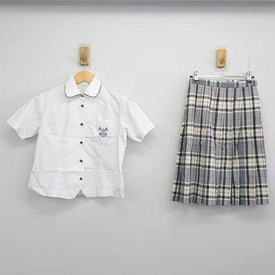 【中古】東京都 富士見丘中学高等学校 女子制服 2点 (シャツ・スカート) sf055116