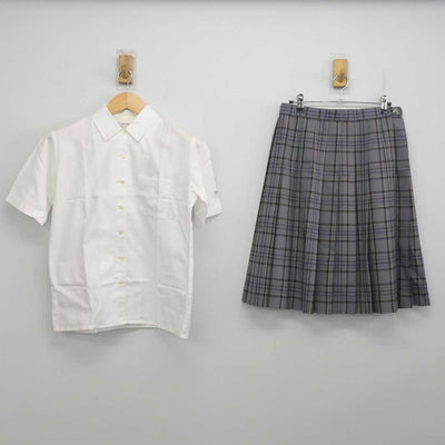 【中古】埼玉県 獨協埼玉中学高等学校 女子制服 2点 (シャツ・スカート) sf055159