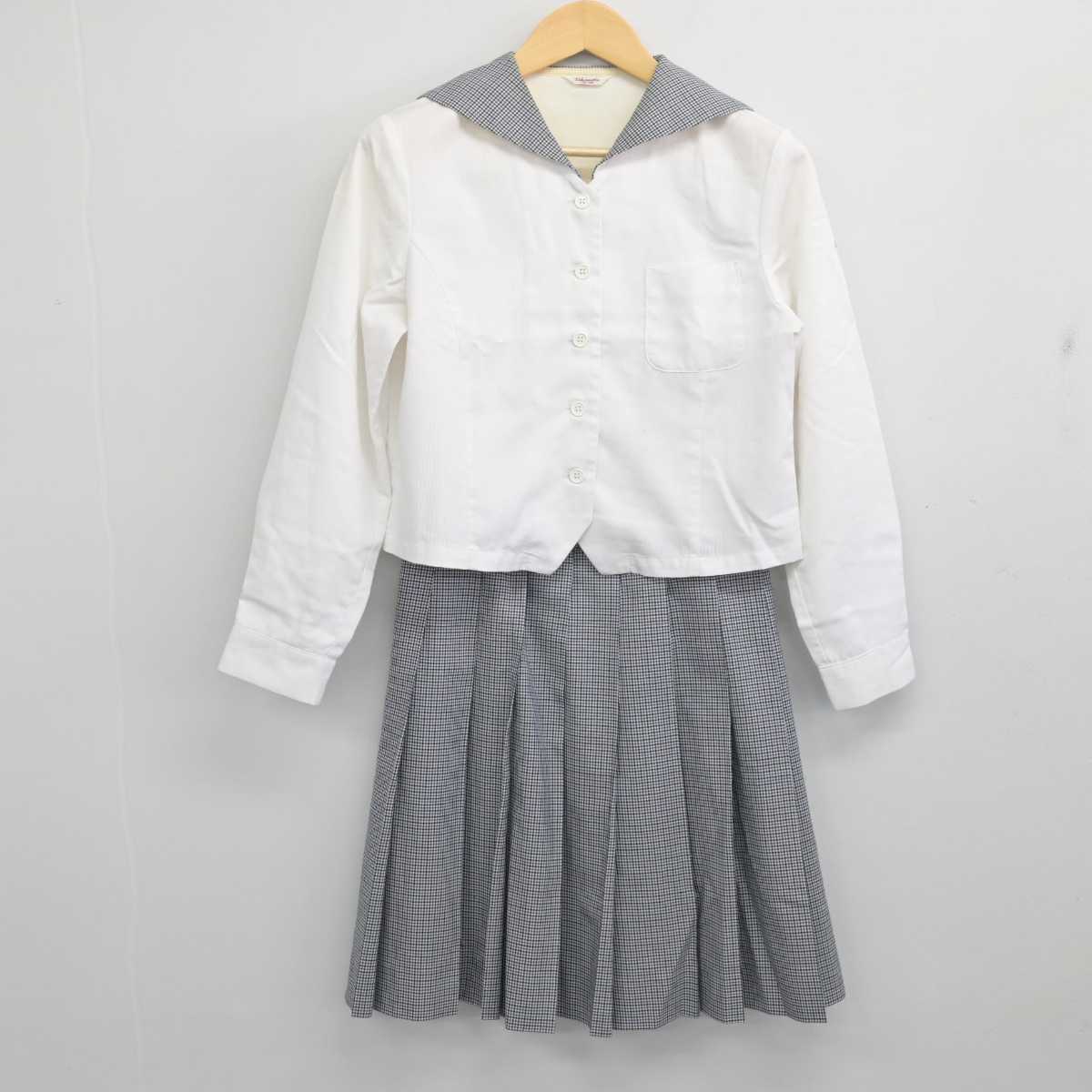 【中古】熊本県 東海大学付属熊本星翔高等学校 女子制服 2点 (ブラウス・スカート) sf055163