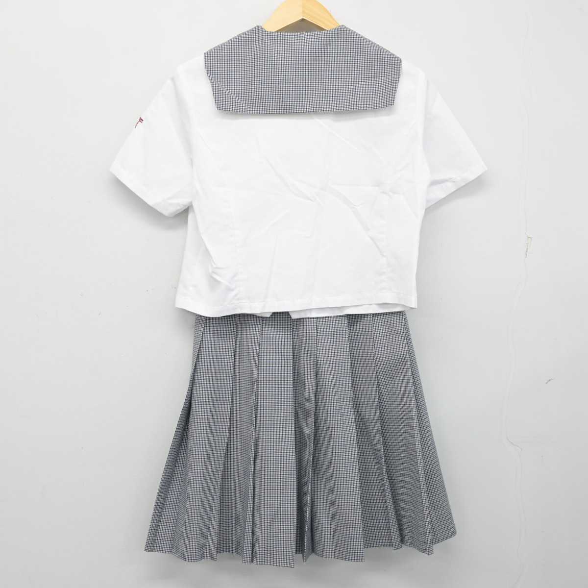 【中古】熊本県 東海大学付属熊本星翔高等学校 女子制服 3点 (セーラー服・スカート) sf055165