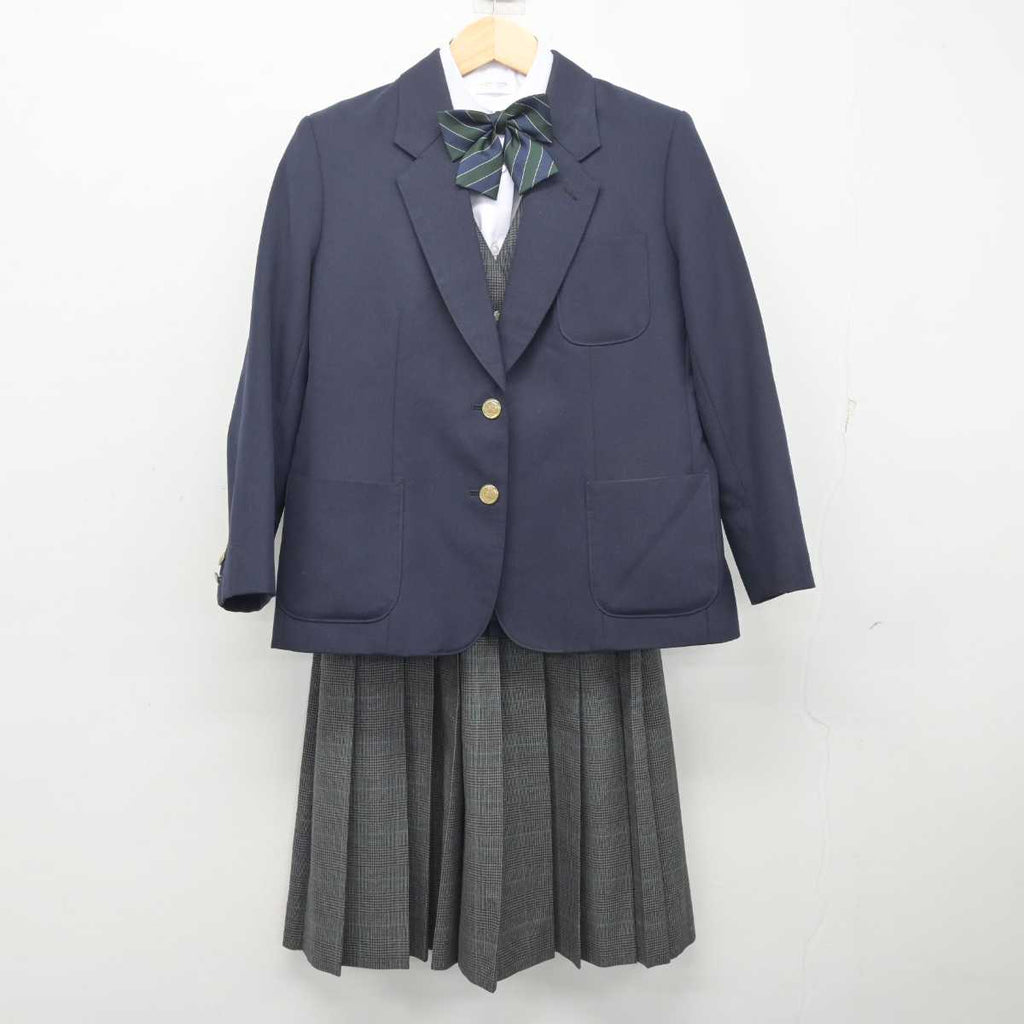 【中古】埼玉県 三橋中学校 女子制服 5点 (ブレザー・ベスト・シャツ・スカート) sf055169