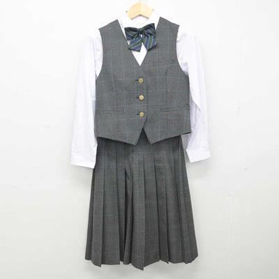 【中古】埼玉県 三橋中学校 女子制服 5点 (ブレザー・ベスト・シャツ・スカート) sf055169