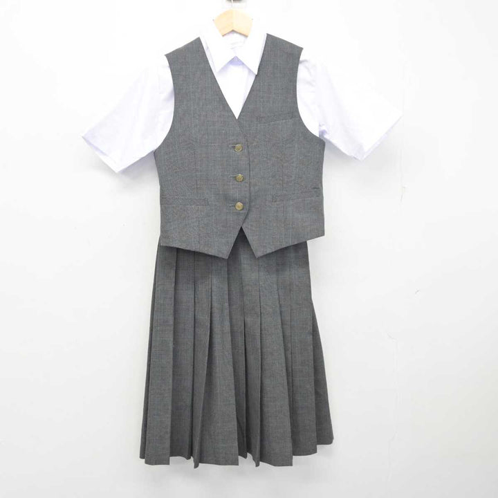 中古】埼玉県 三橋中学校 女子制服 3点 (ベスト・シャツ・スカート) sf055171 | 中古制服通販パレイド