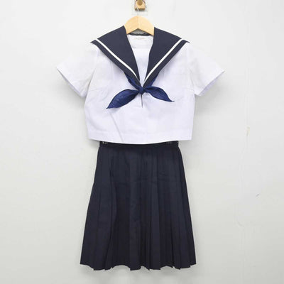 【中古】愛知県 金城学院中学校・高等学校 女子制服 3点 (セーラー服・スカート) sf055175