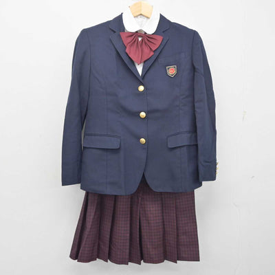 【中古】群馬県 高崎健康福祉大学高崎高等学校 女子制服 4点 (ブレザー・シャツ・スカート) sf055177