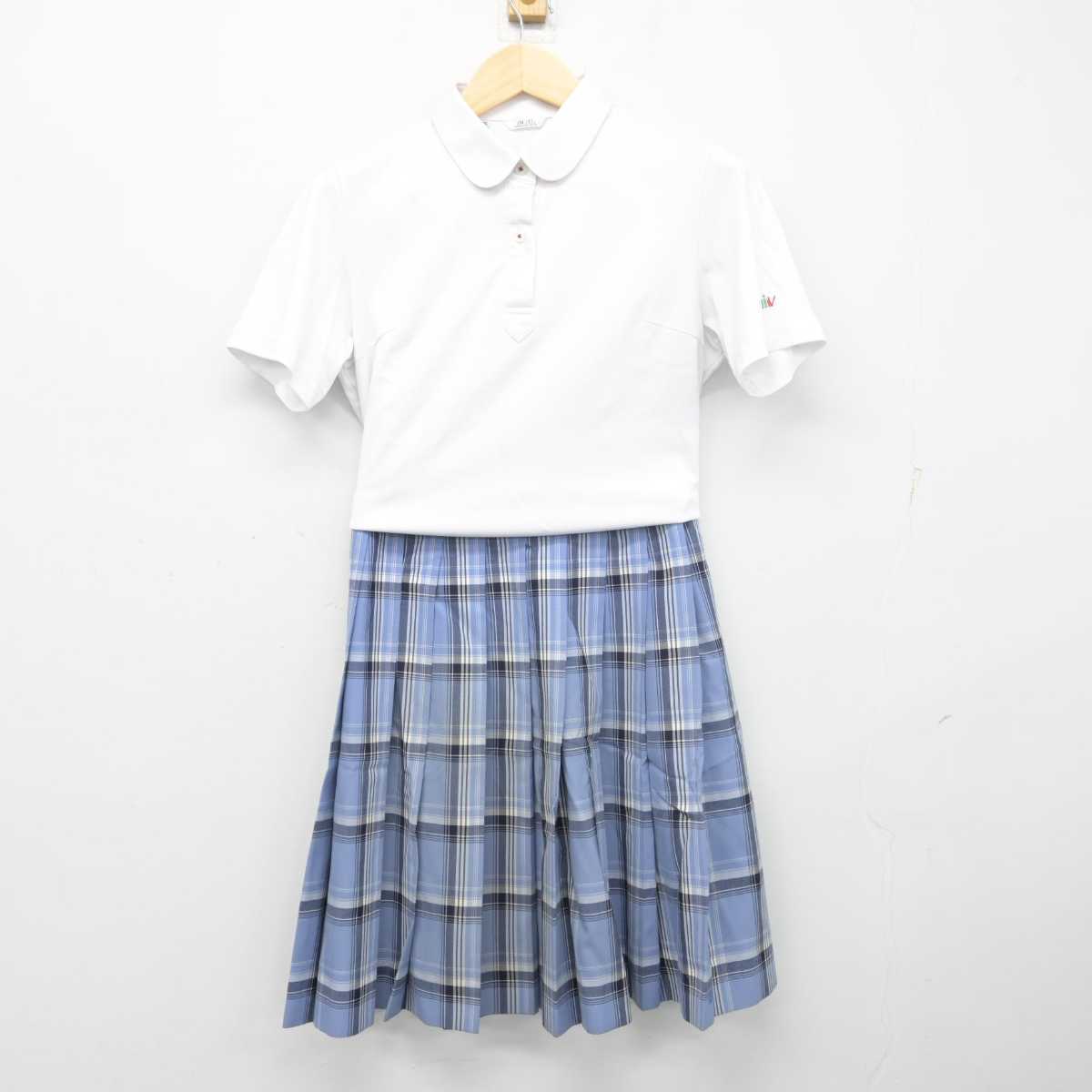 【中古】群馬県 高崎健康福祉大学高崎高等学校 女子制服 2点 (シャツ・スカート) sf055180