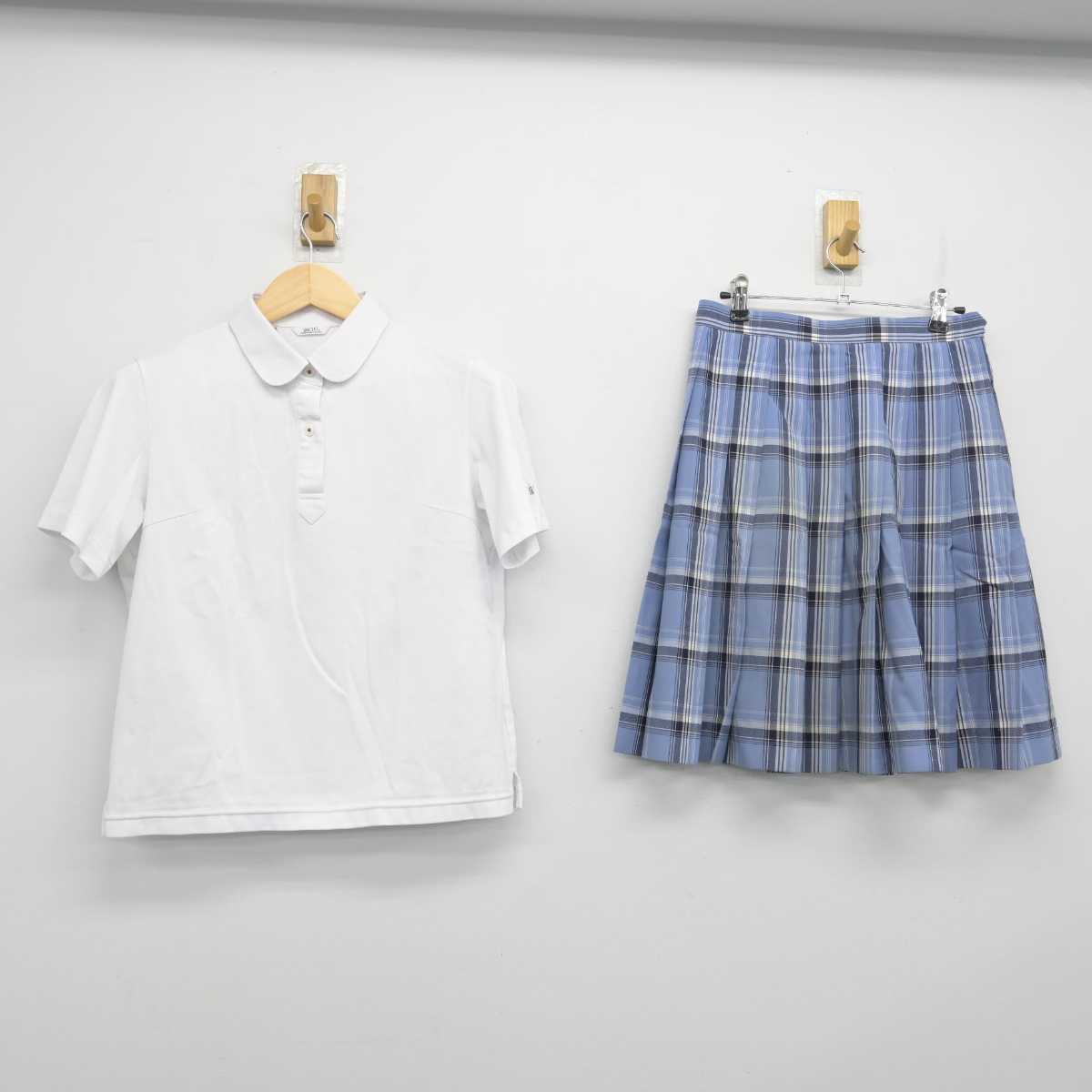 【中古】群馬県 高崎健康福祉大学高崎高等学校 女子制服 2点 (シャツ・スカート) sf055180