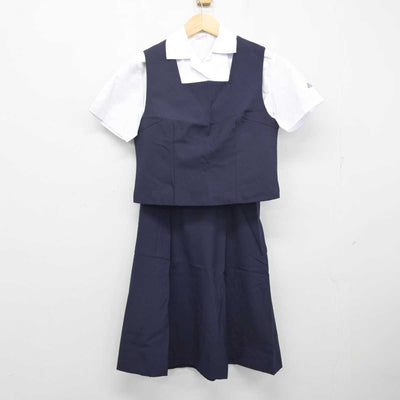 【中古】群馬県 高崎女子高等学校 女子制服 3点 (ベスト・シャツ・スカート) sf055185