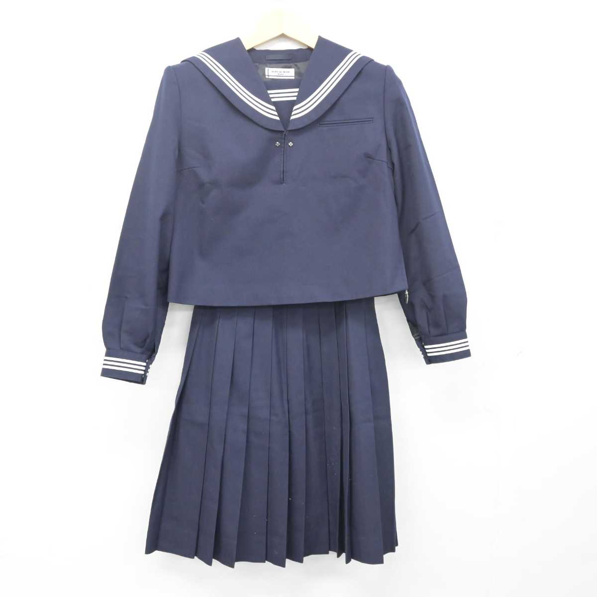 【中古】秋田県 能代第二中学校 女子制服 2点 (セーラー服・スカート) sf055191