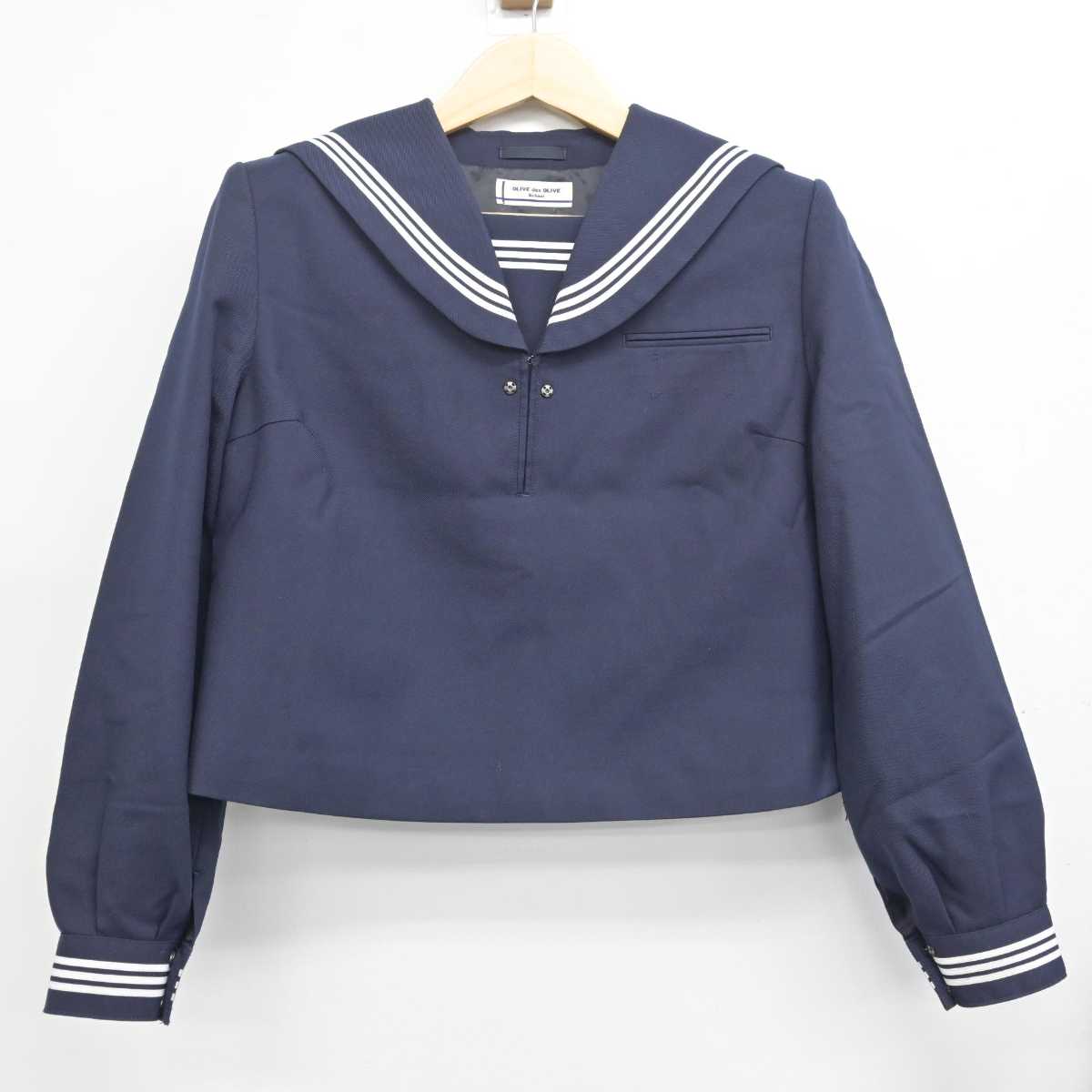 【中古】秋田県 能代第二中学校 女子制服 2点 (セーラー服・スカート) sf055191