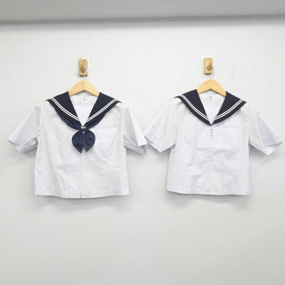 【中古】静岡県 清水袖師中学校 女子制服 4点 (セーラー服・スカート) sf055195
