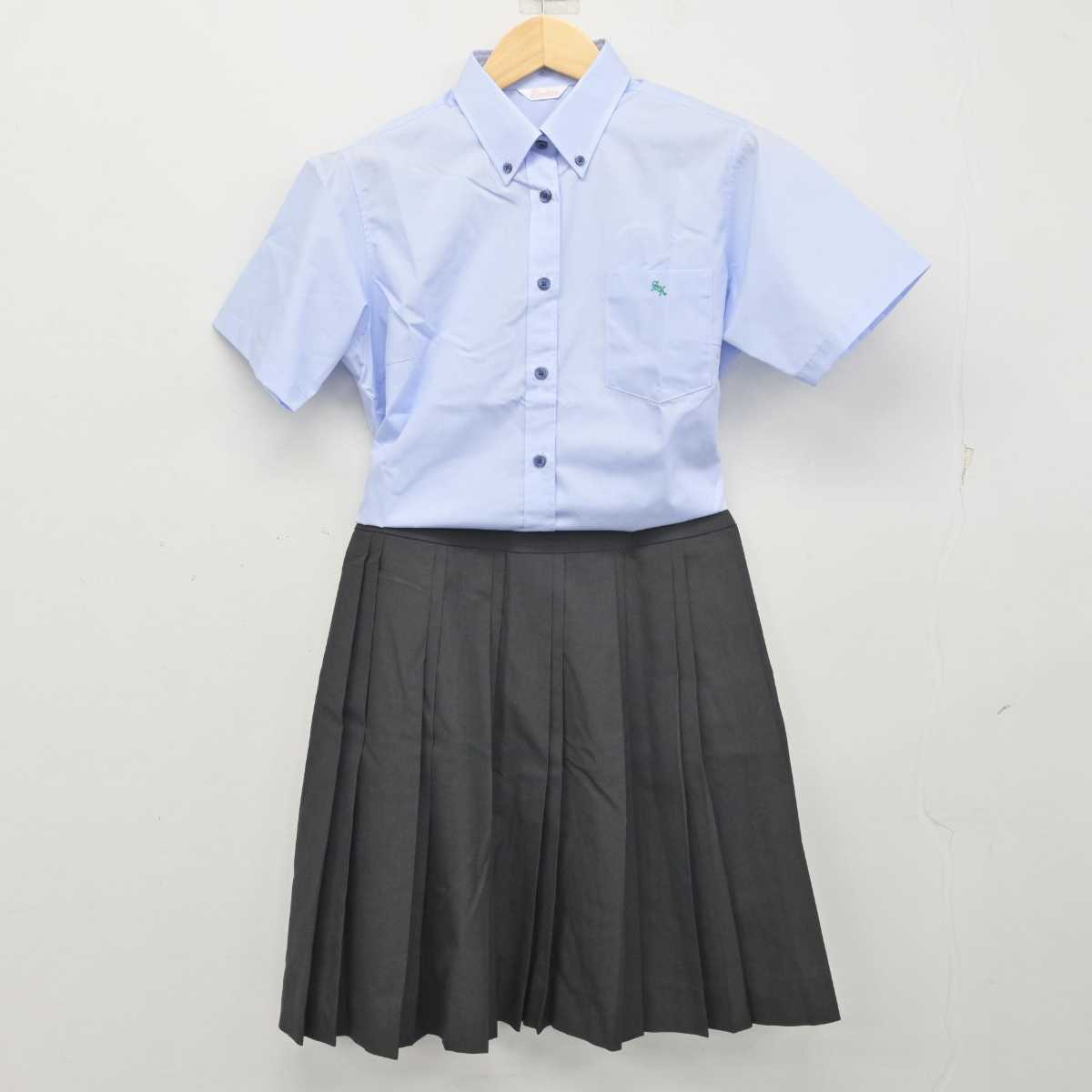 【中古】静岡県 清水国際高等学校 女子制服 2点 (シャツ・スカート) sf055198