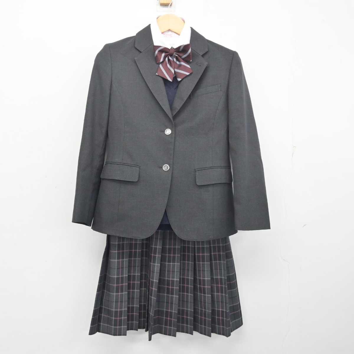 【中古】東京都 船橋希望中学校 女子制服 5点 (ブレザー・ニット・シャツ・スカート) sf055207