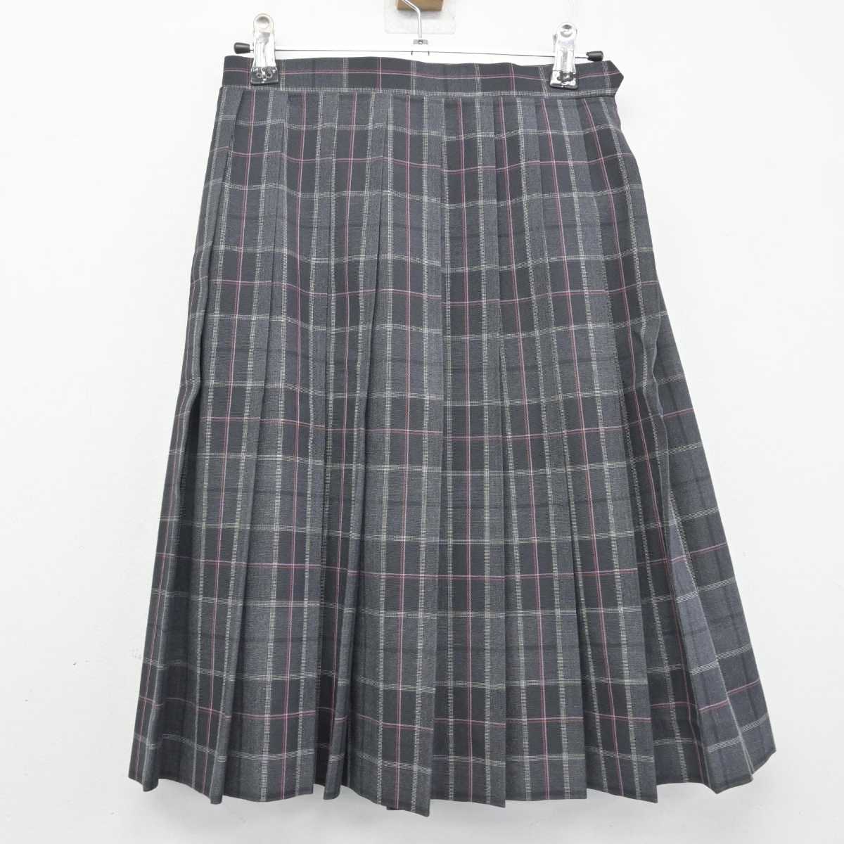 【中古】東京都 船橋希望中学校 女子制服 3点 (ニットベスト・シャツ・スカート) sf055208