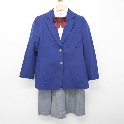 【中古】栃木県 豊郷中学校 女子制服 5点 (ブレザー・ベスト・シャツ・スカート) sf055215