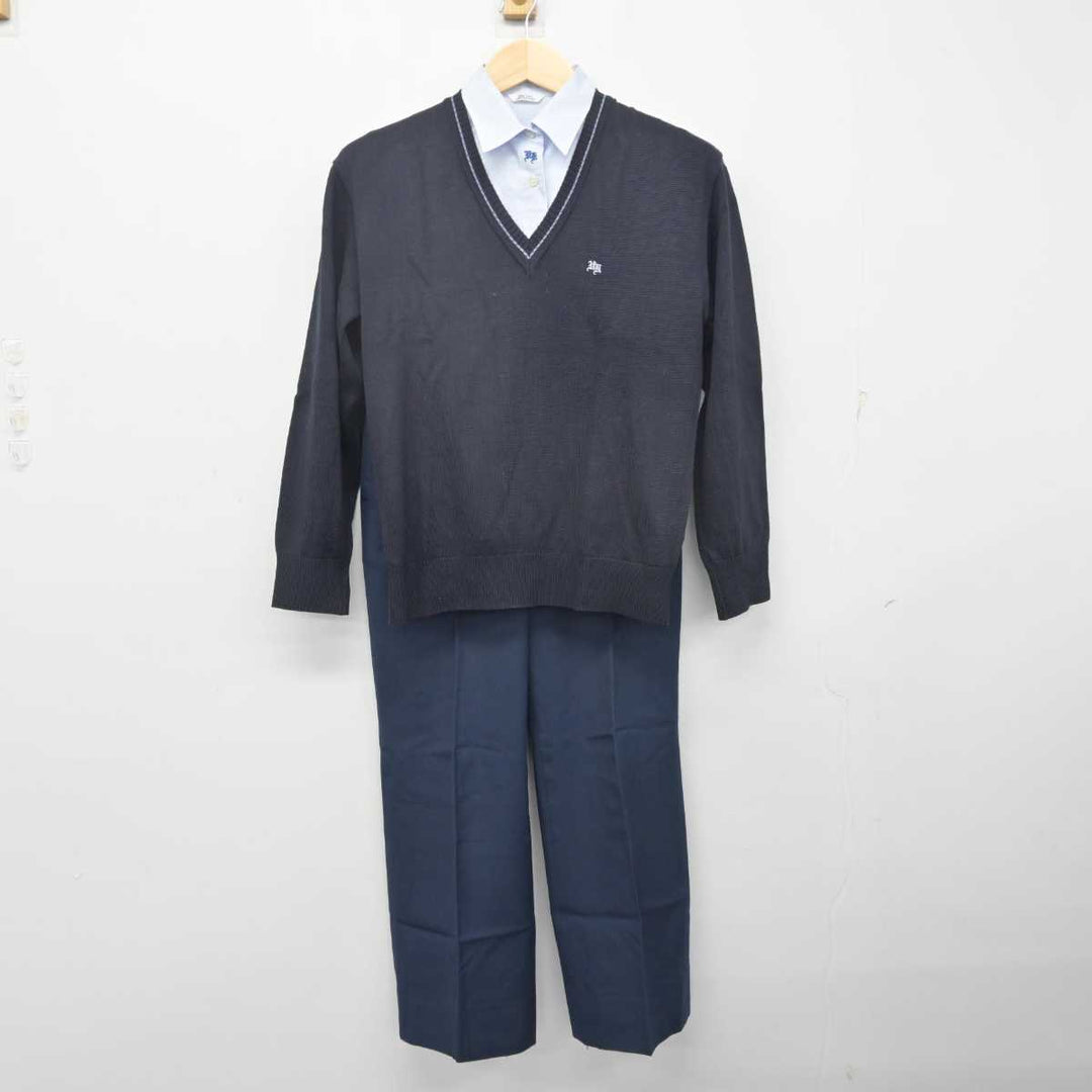 【中古】栃木県 宇都宮北高等学校 女子制服 3点 (ニット・シャツ・ズボン) sf055221