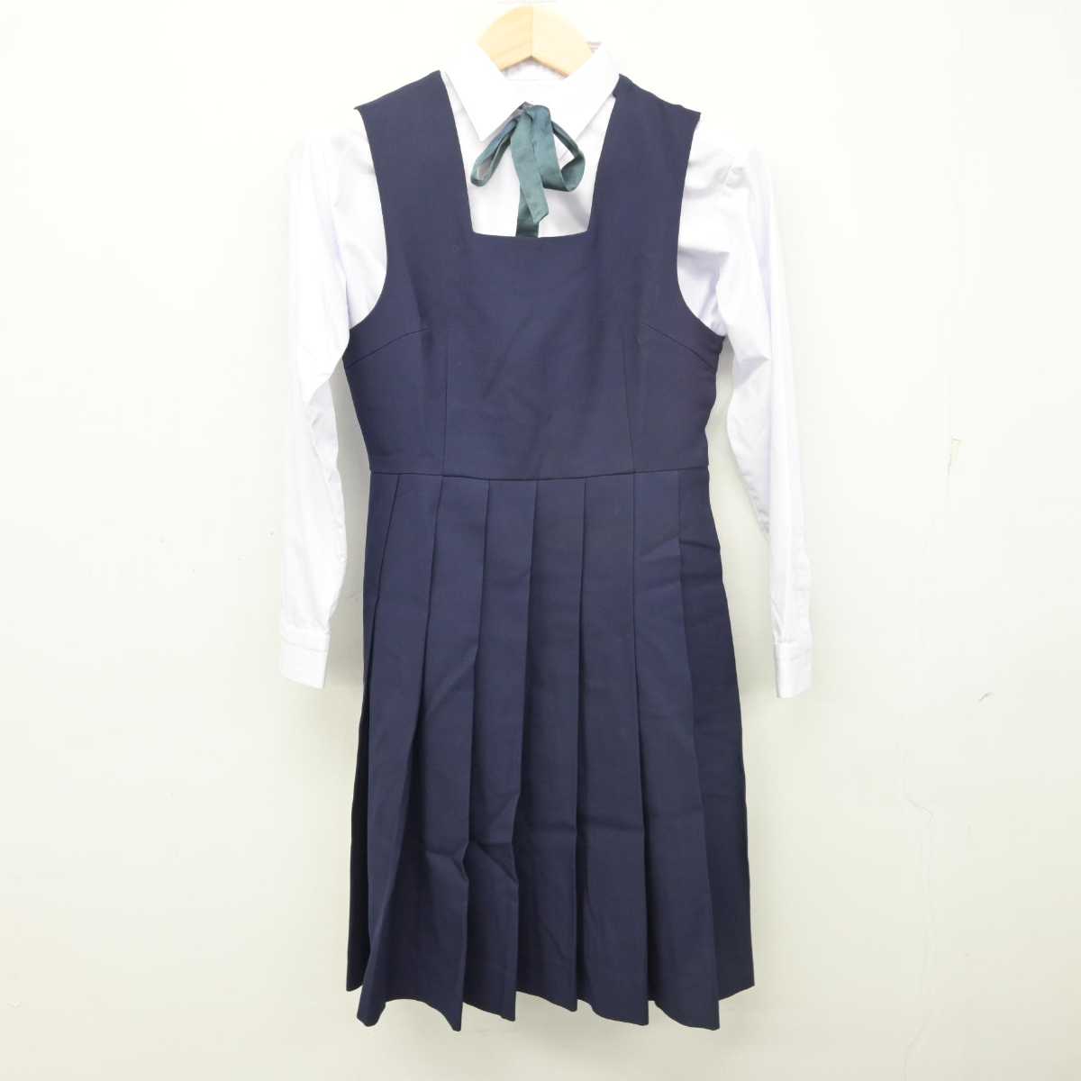 【中古】新潟県 新潟南高等学校 女子制服 4点 (ブレザー・シャツ・ジャンパースカート) sf055233