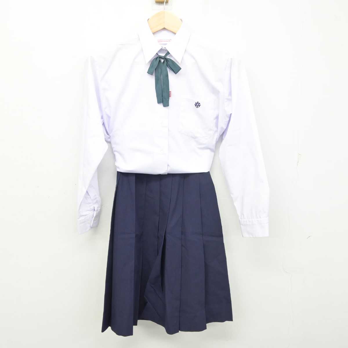 【中古】新潟県 新潟南高等学校 女子制服 3点 (シャツ・スカート) sf055235