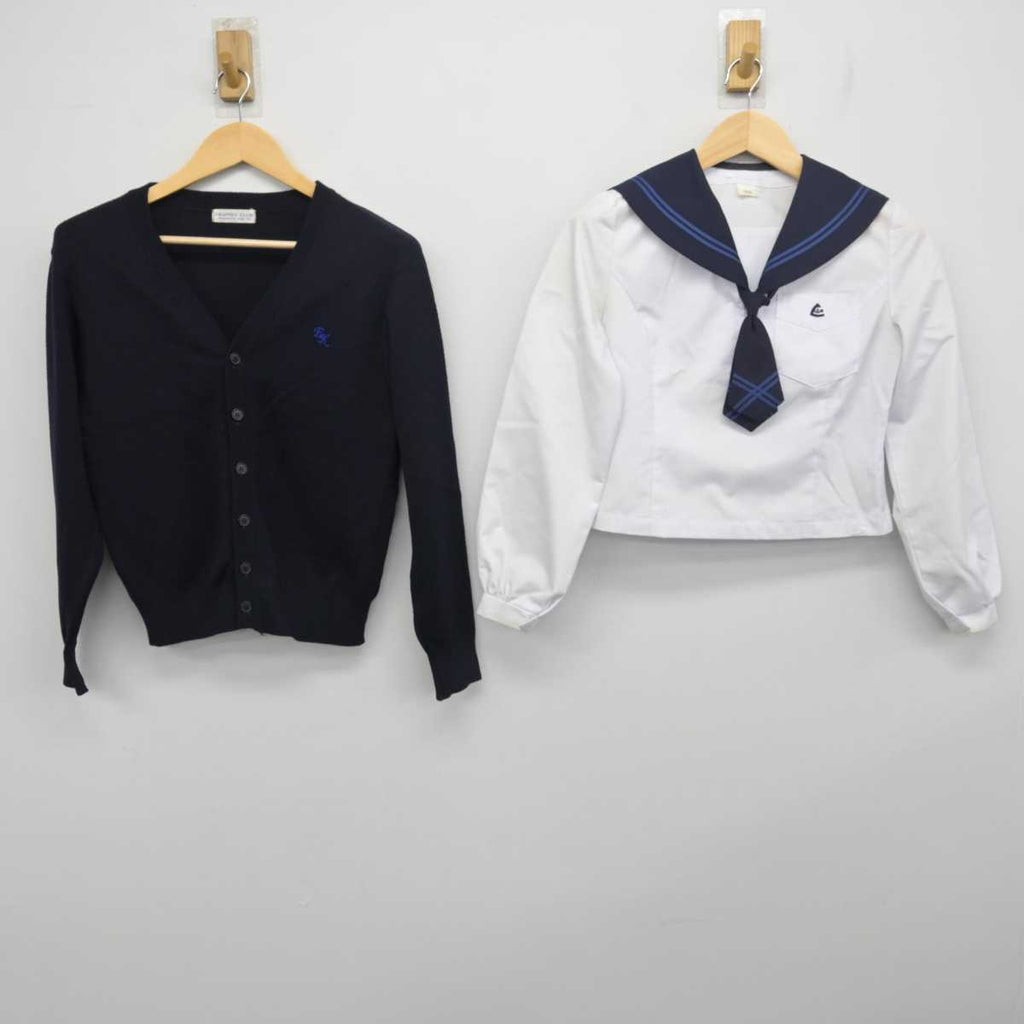 【中古】北海道 恵庭北高等学校 女子制服 2点 (ニット・セーラー服) sf055237