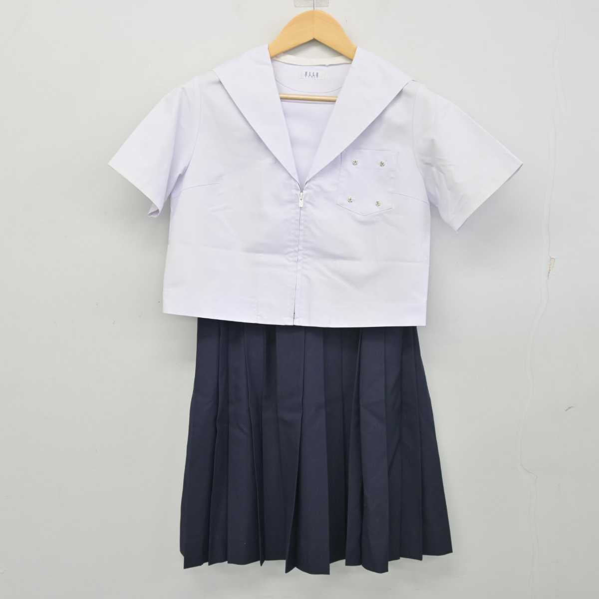 【中古】愛知県 大江中学校 女子制服 2点 (セーラー服・スカート) sf055264