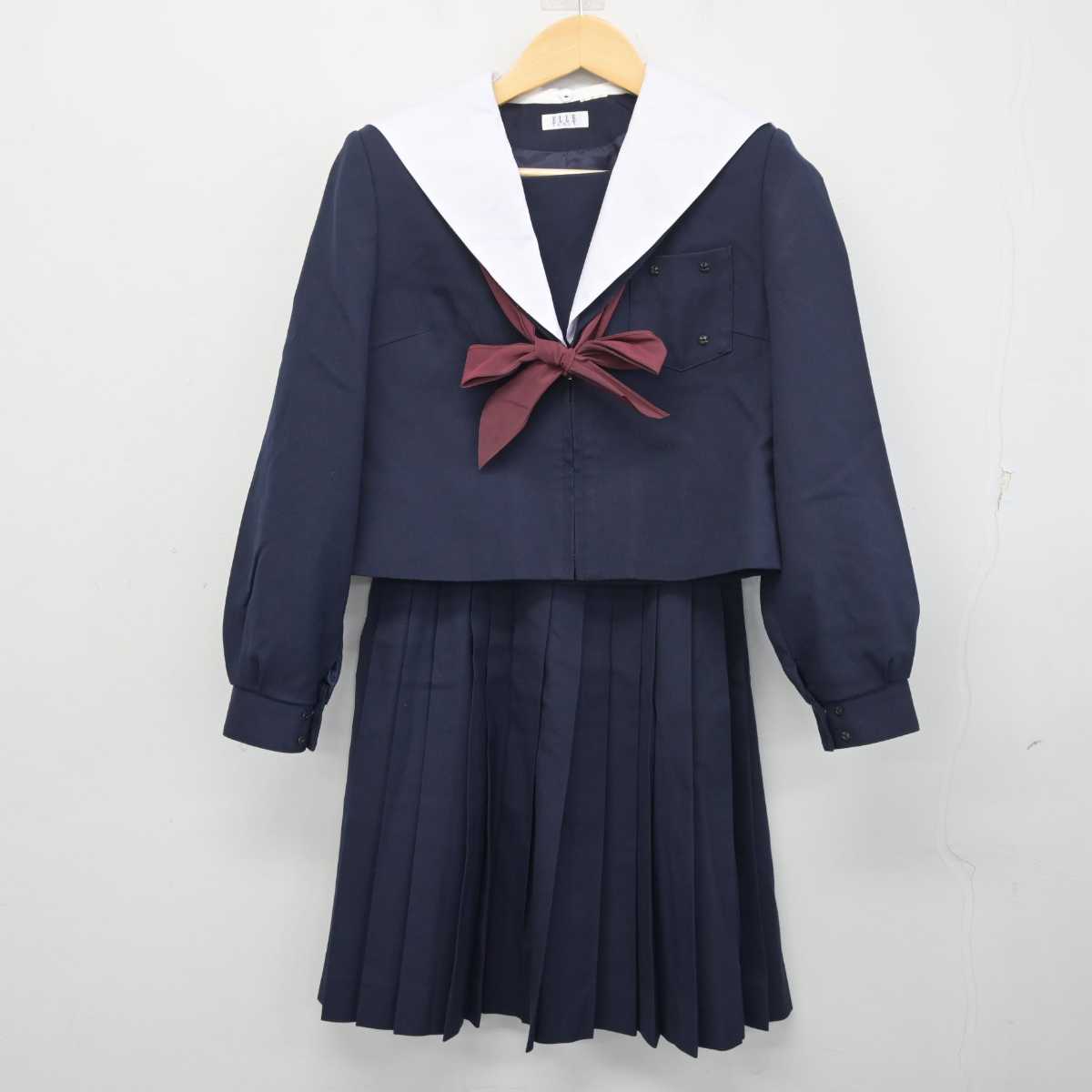 【中古】愛知県 大江中学校 女子制服 4点 (セーラー服・スカート) sf055265