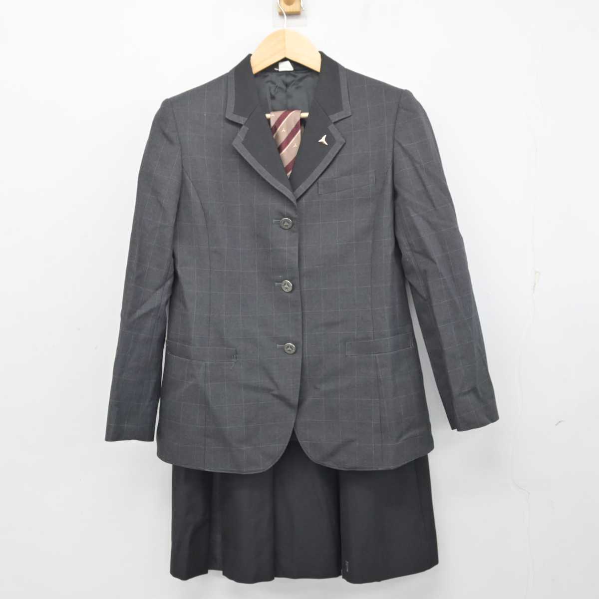 【中古】京都府 山城高等学校 女子制服 3点 (ブレザー・スカート) sf055272