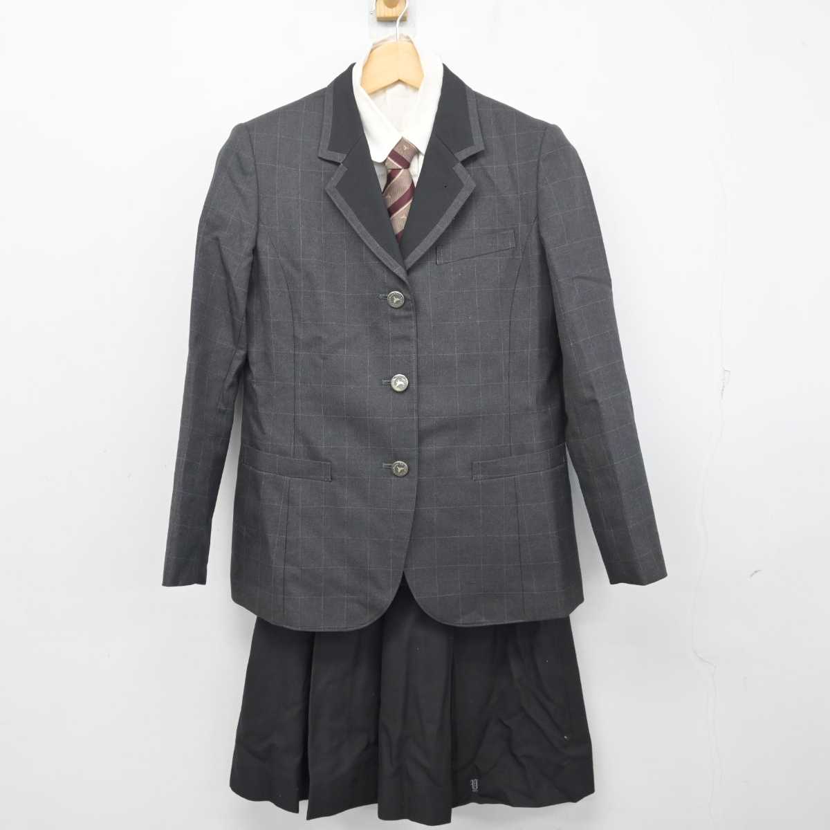 【中古】京都府 山城高等学校 女子制服 4点 (ブレザー・シャツ・スカート) sf055273