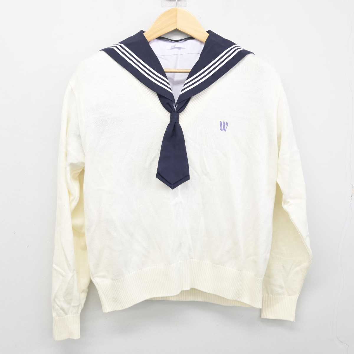 【中古】千葉県 和洋国府台女子中学校・高等学校 女子制服 4点 (ニット・セーラー服) sf055284