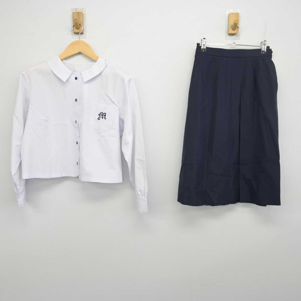 【中古】静岡県 浜松南高等学校 女子制服 2点 (シャツ・スカート) sf055310