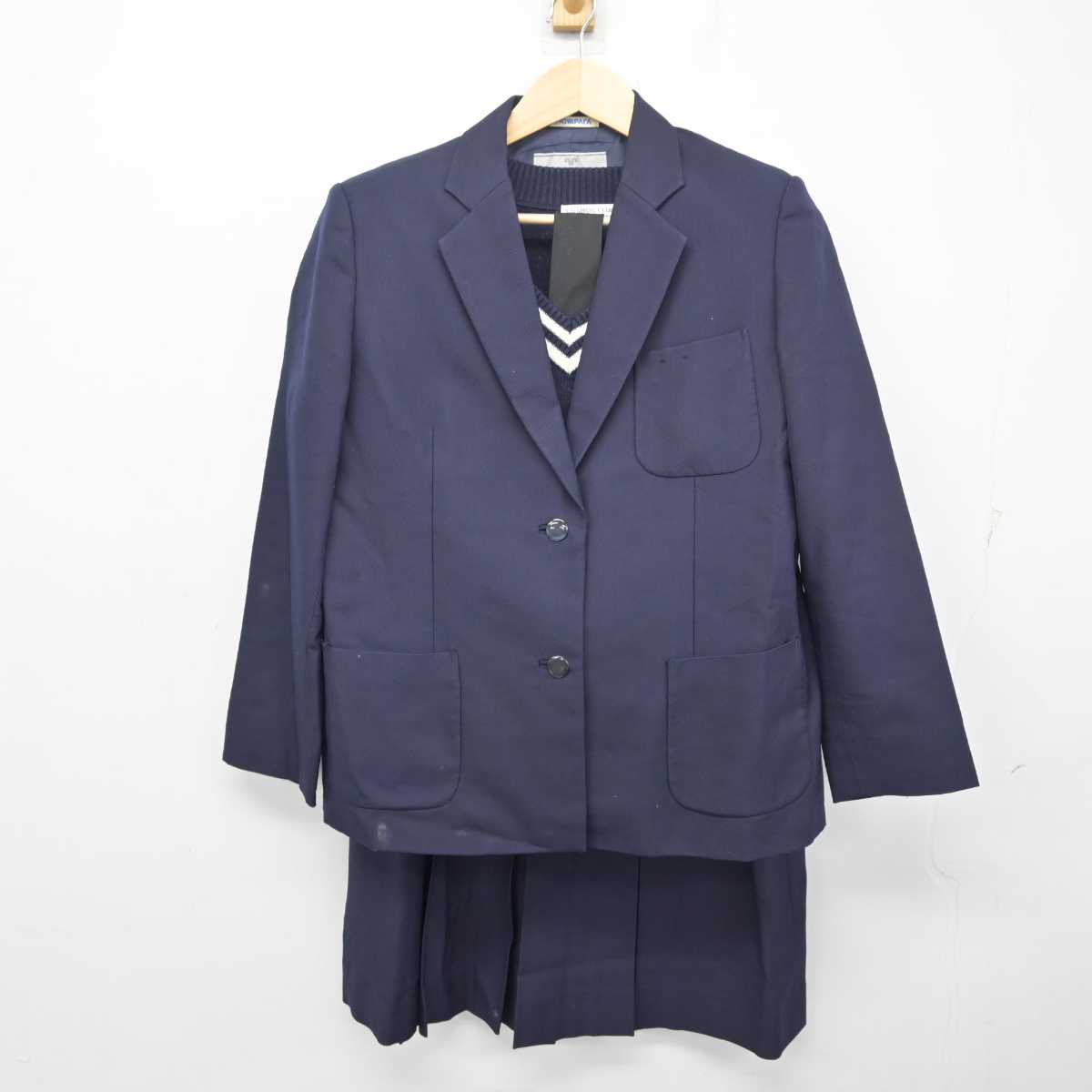 【中古】静岡県 浜松工業高等学校 女子制服 4点 (ブレザー・ニット・スカート) sf055316