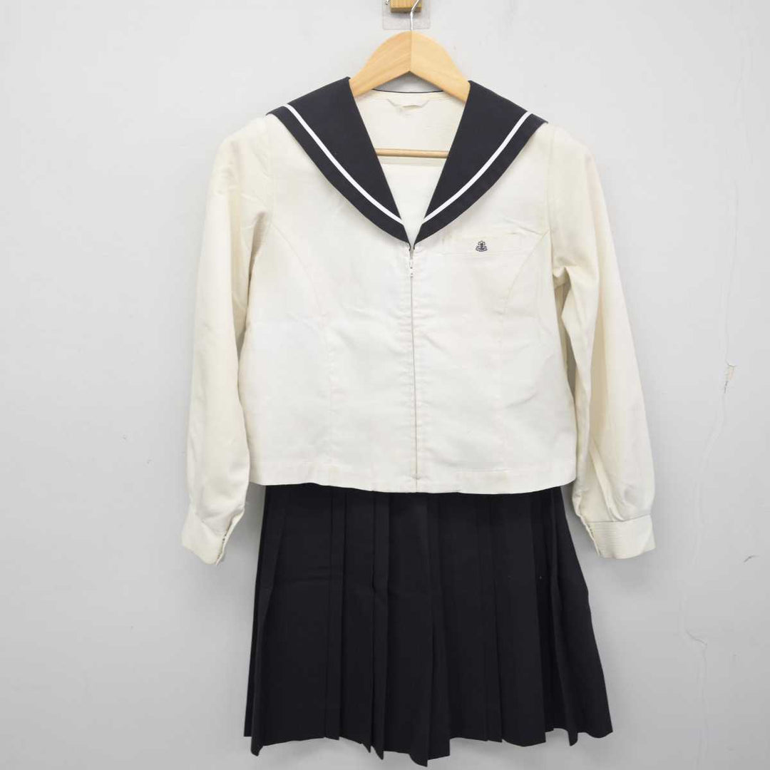 【中古】愛知県 惟信高等学校 女子制服 3点 (セーラー服・スカート) sf055335