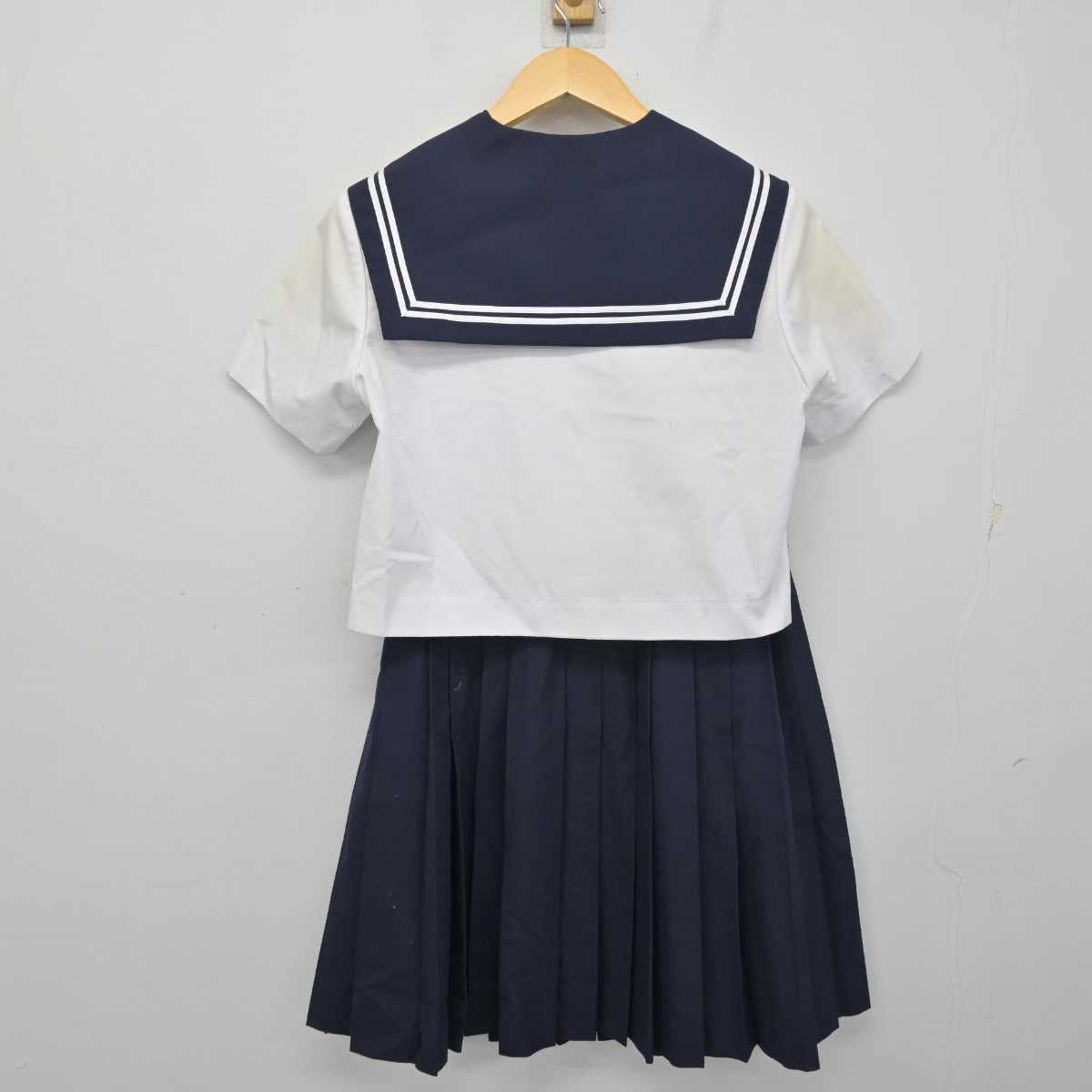 【中古】愛知県 はとり中学校 女子制服 2点 (セーラー服・スカート) sf055339