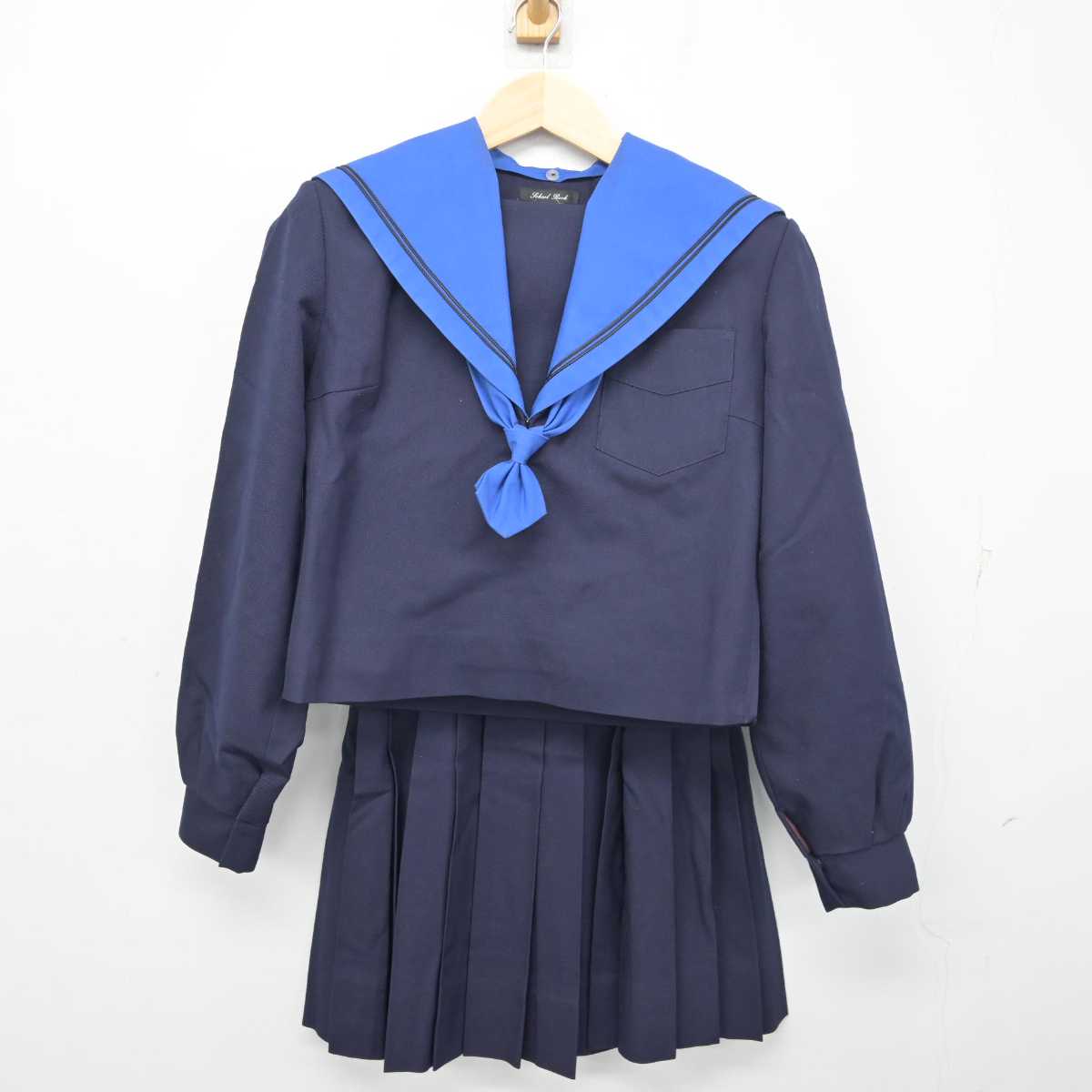 【中古】大阪府 夕陽丘高等学校 女子制服 3点 (セーラー服・スカート) sf055342