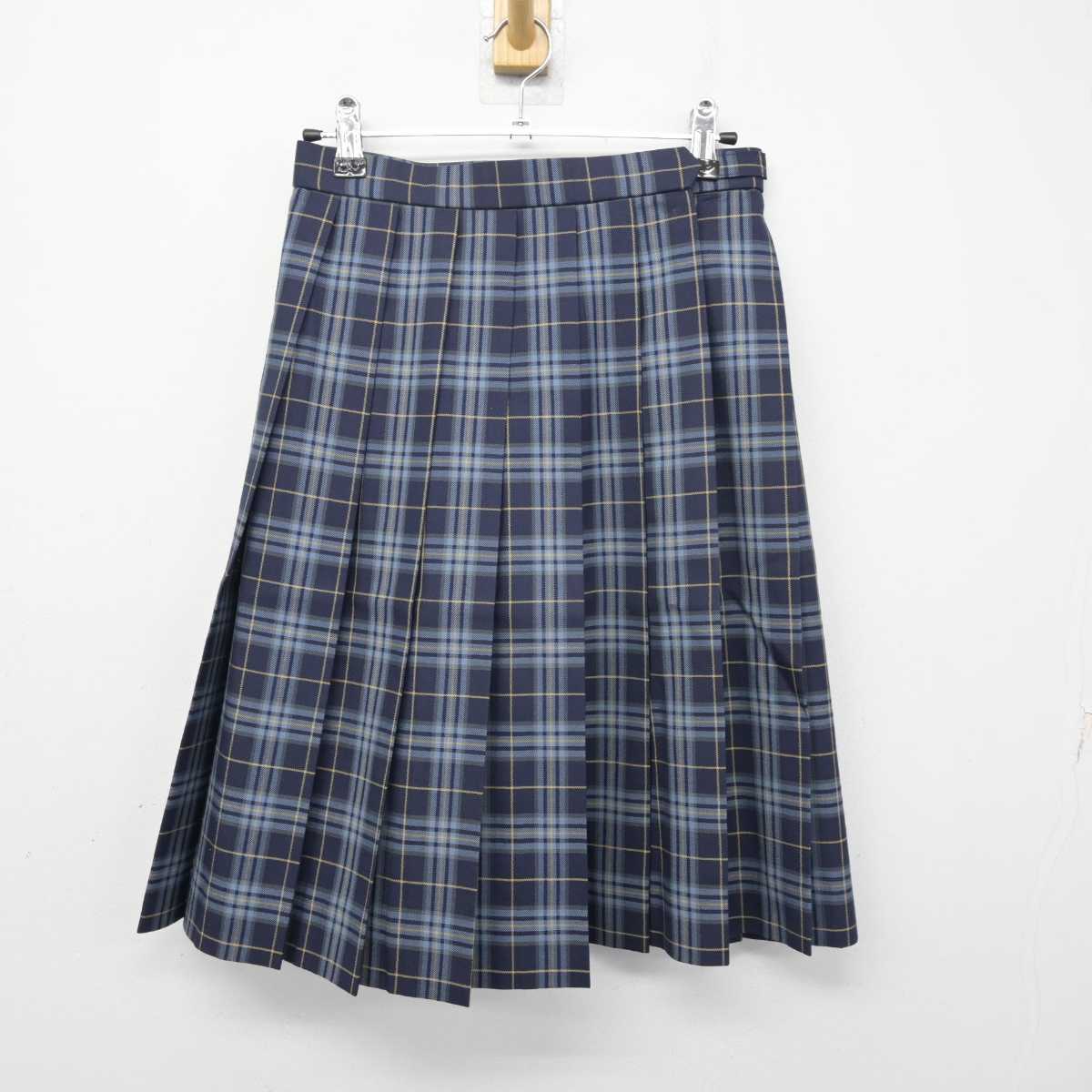 【中古】兵庫県 須磨学園高等学校 女子制服 3点 (ニットベスト・スカート) sf055348