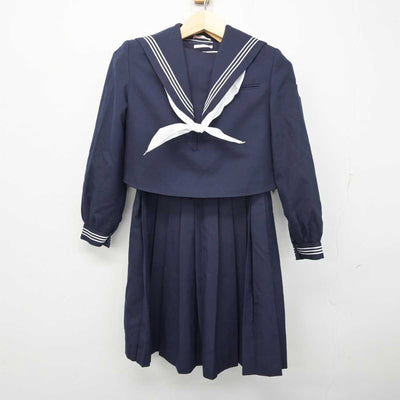 【中古】福岡県 北九州市立富野中学校 女子制服 4点 (セーラー服・ジャンパースカート) sf055355