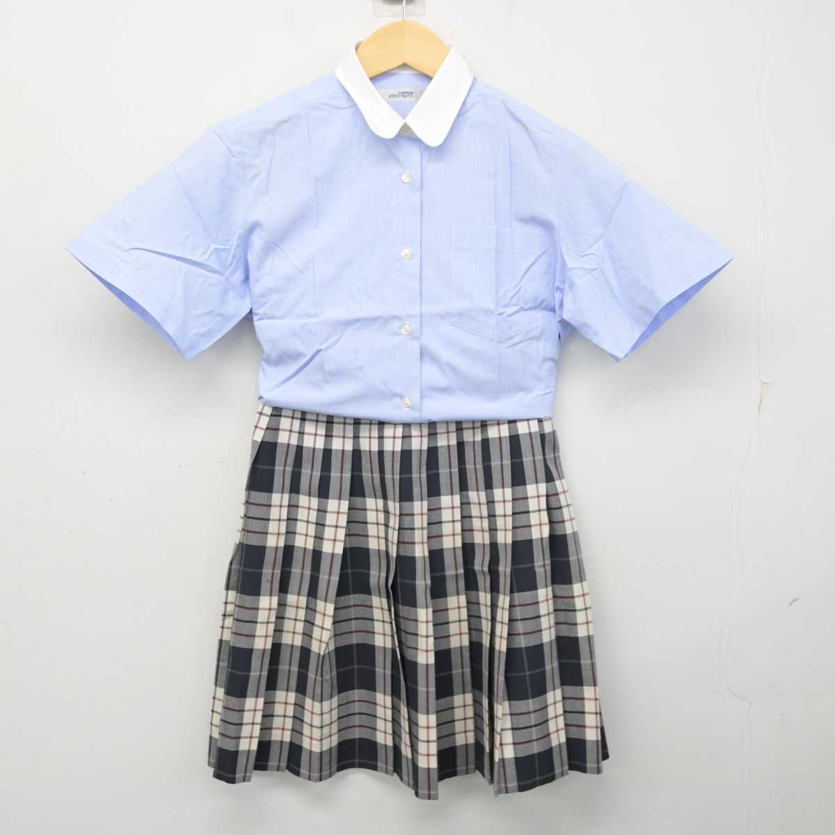 【中古】東京都 豊島学院高等学校 女子制服 2点 (シャツ・スカート) sf055364