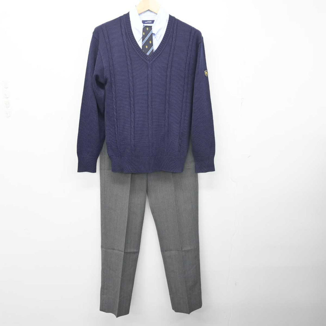 【中古】東京都 豊島学院高等学校 男子制服 5点 (ブレザー・ニット・シャツ・ズボン) sf055366 | 中古制服通販パレイド